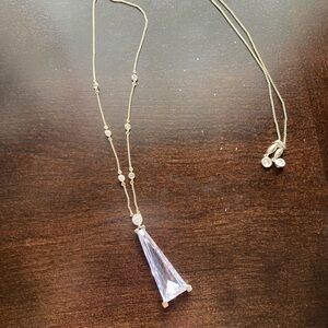 Kendra Scott Gold Necklace with Crystal Pendant